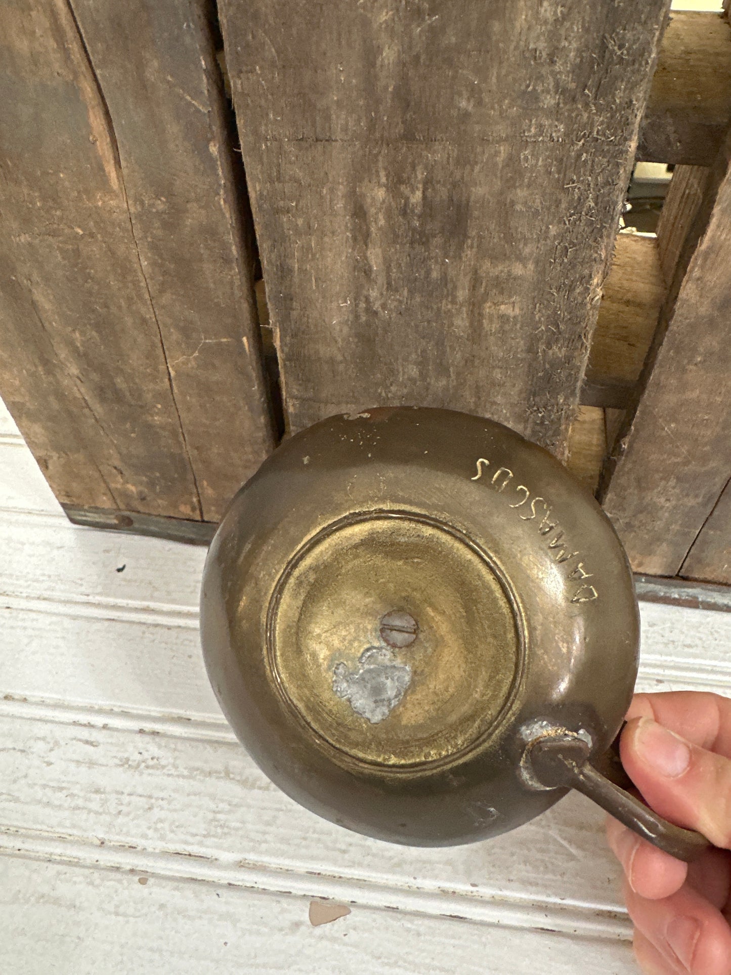 Brass chamber candle holder