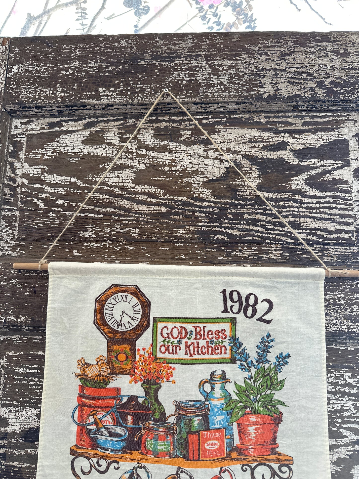 1982 Cloth Hanging Calendar