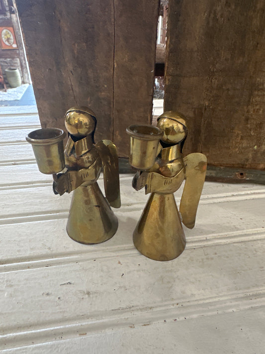 Angel candle holders- set