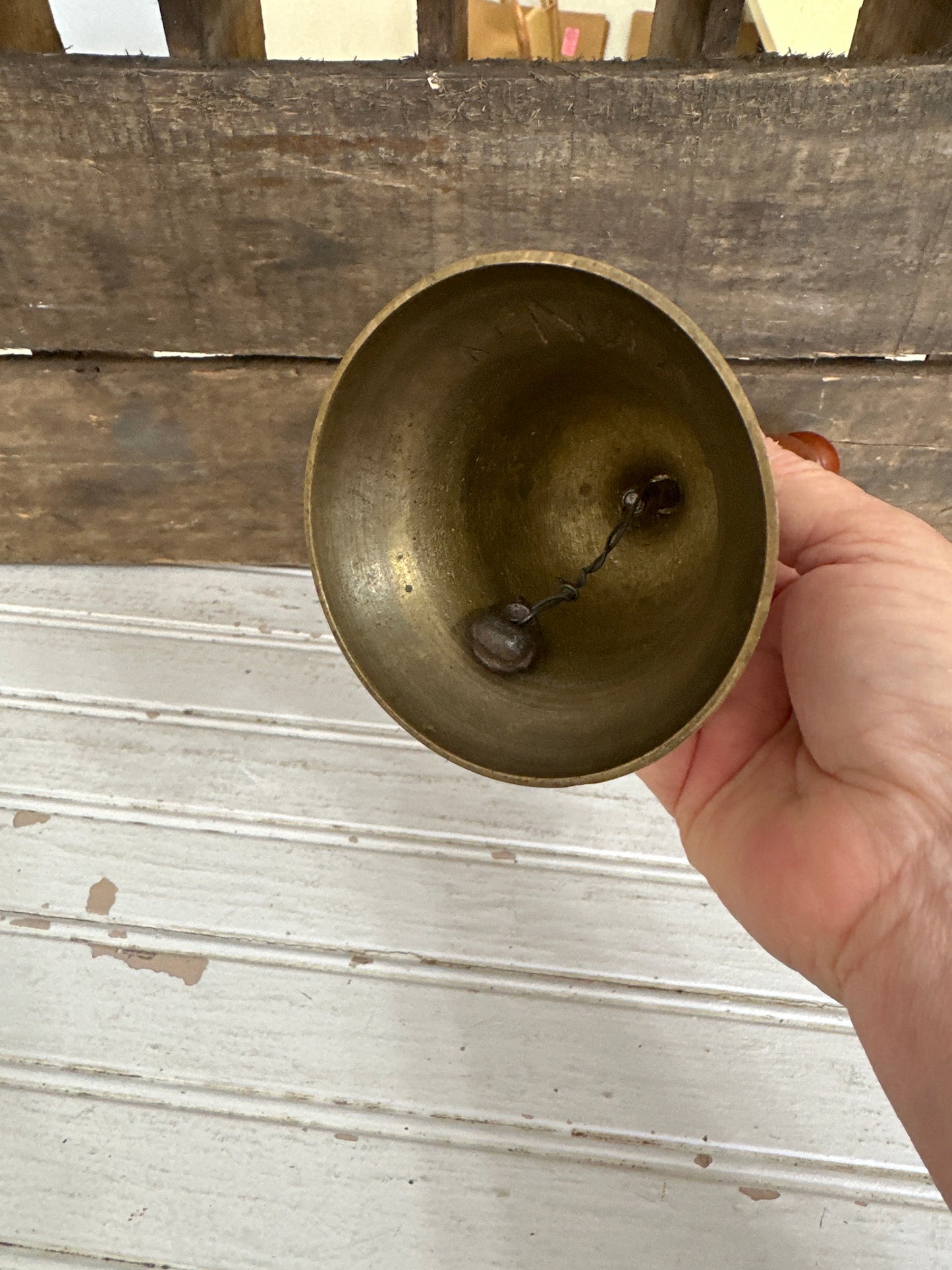 Brass Bell with wooden handle