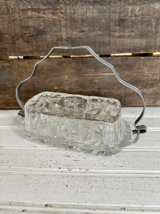 Anchor Hocking glass butter dish