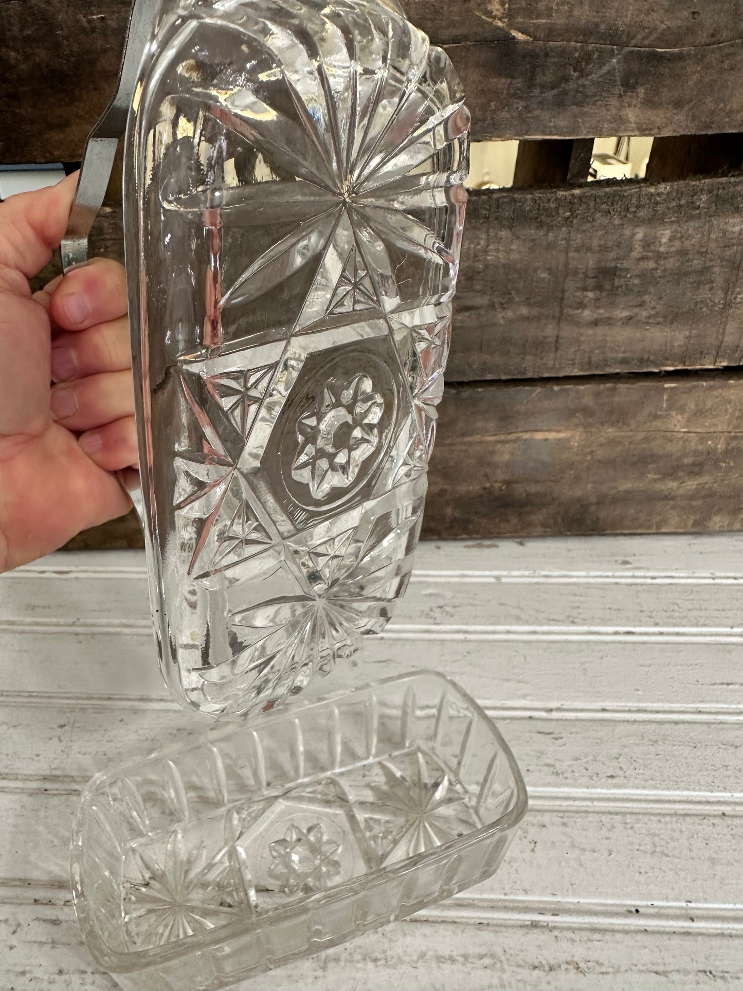 Anchor Hocking glass butter dish