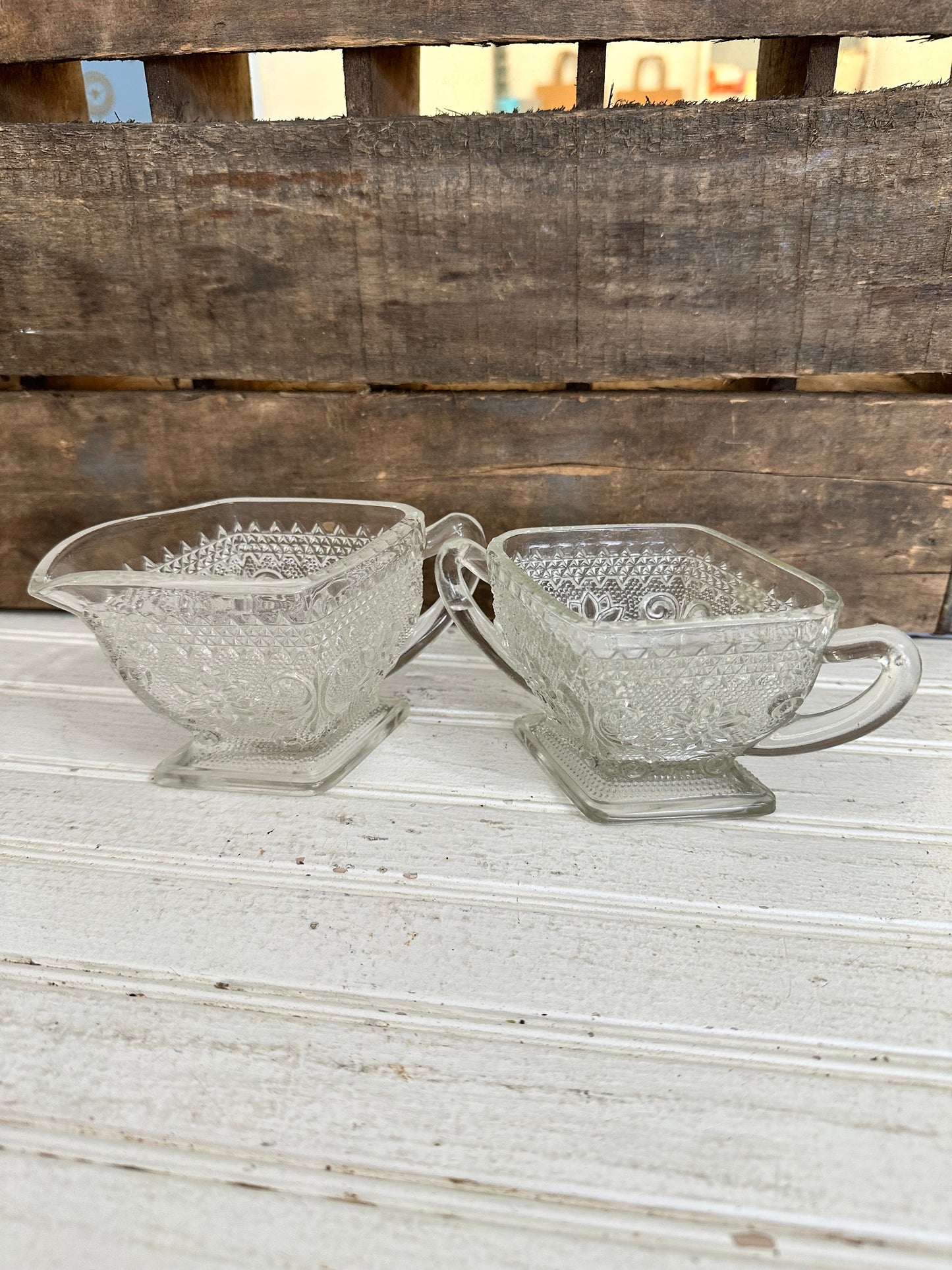 Indiana Glass Cream & Sugar set
