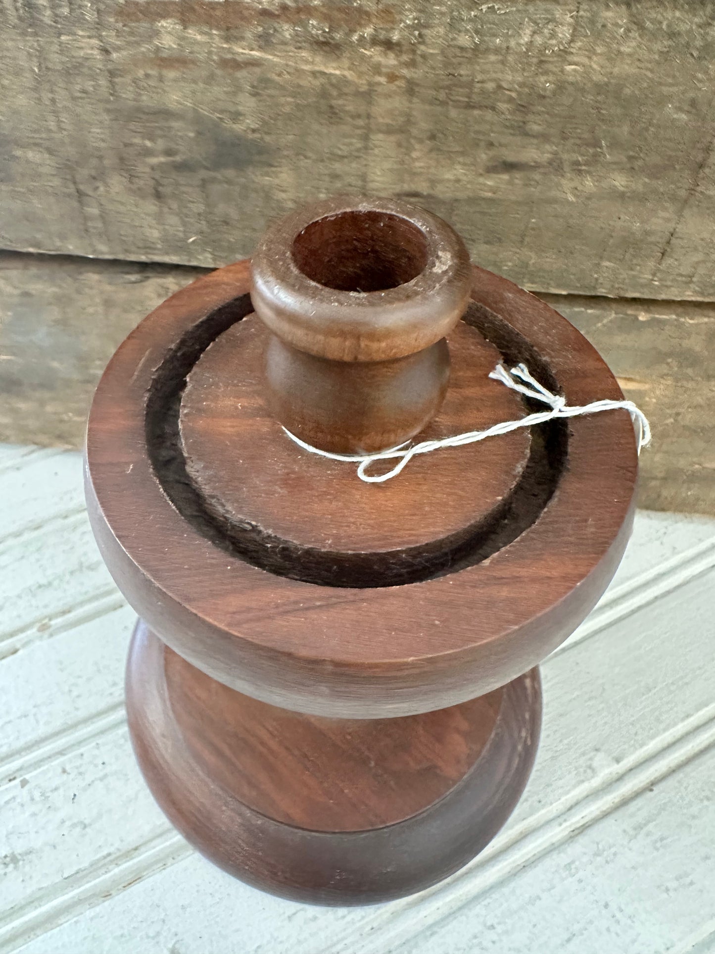Wooden candle holder