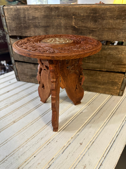 Carved Wooden plant stand/riser