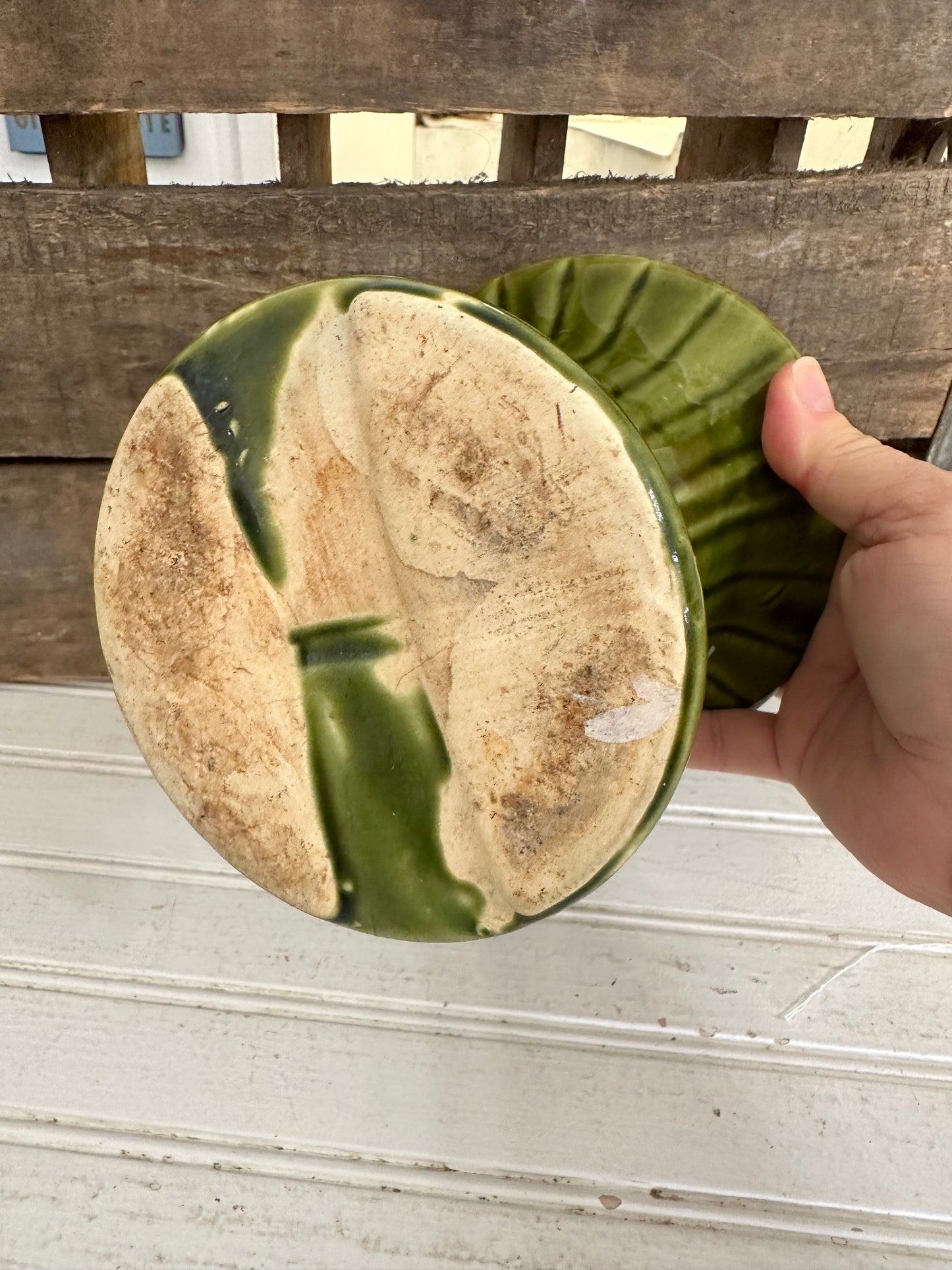 Dark Green Pedestal Planter