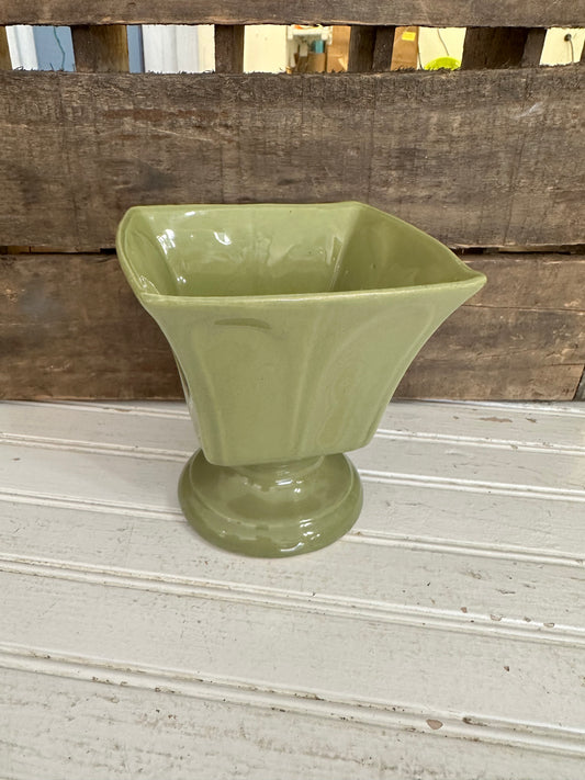 Green Pedestal Planter