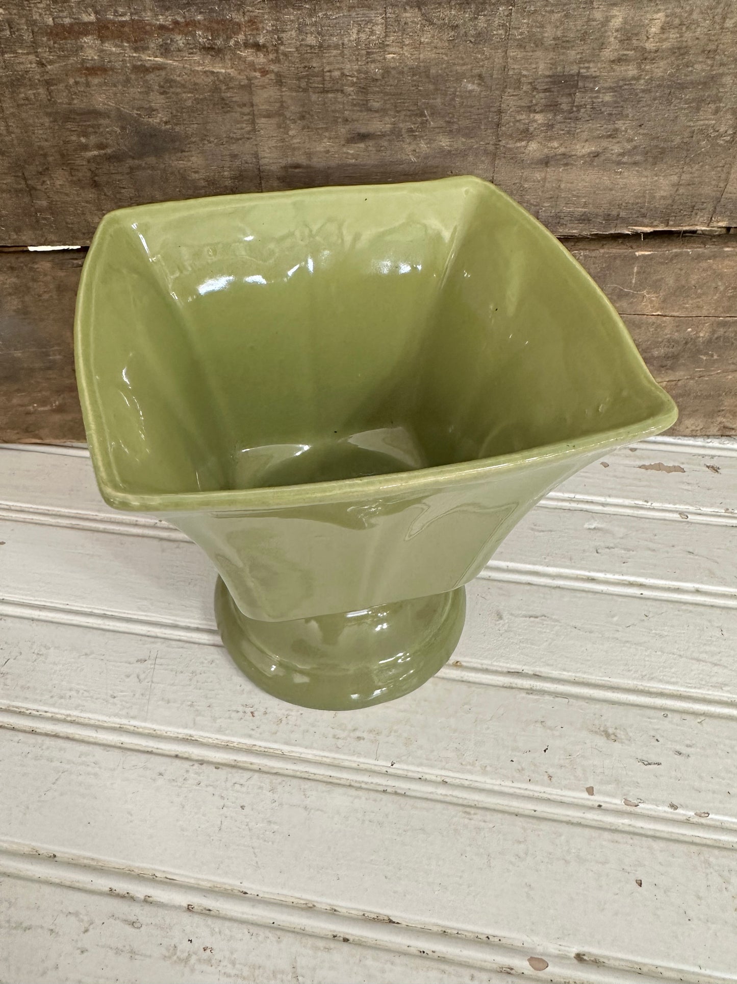 Green Pedestal Planter