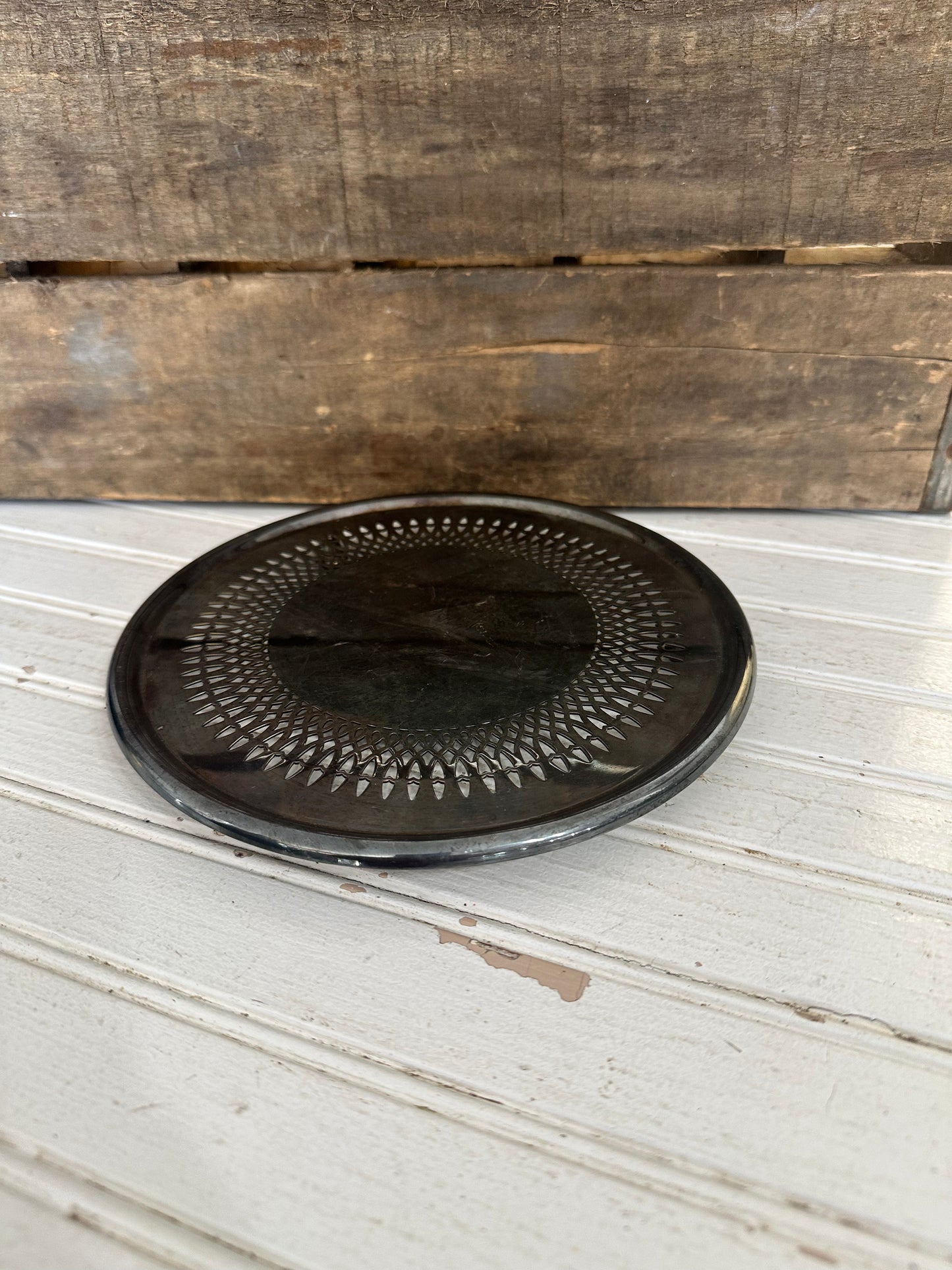 G Newport silver plate footed trivet