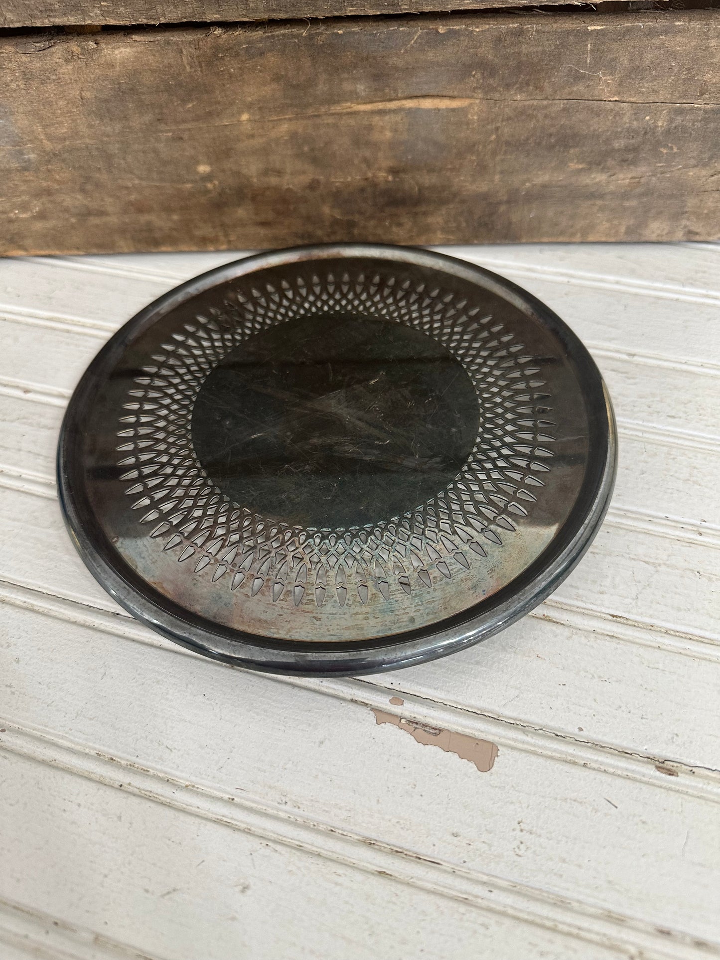 G Newport silver plate footed trivet