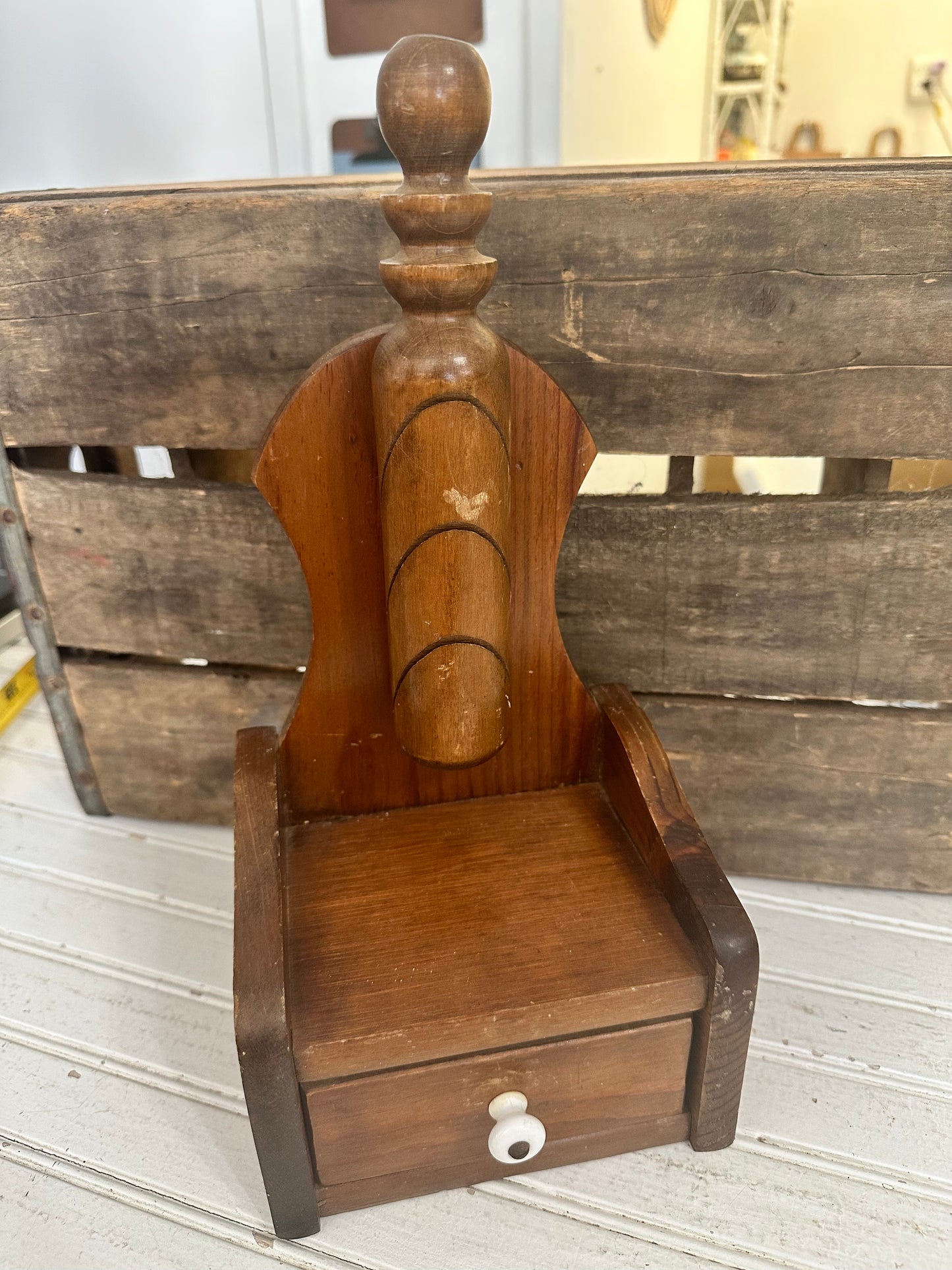 Recipe, letter, postcard holder with drawer