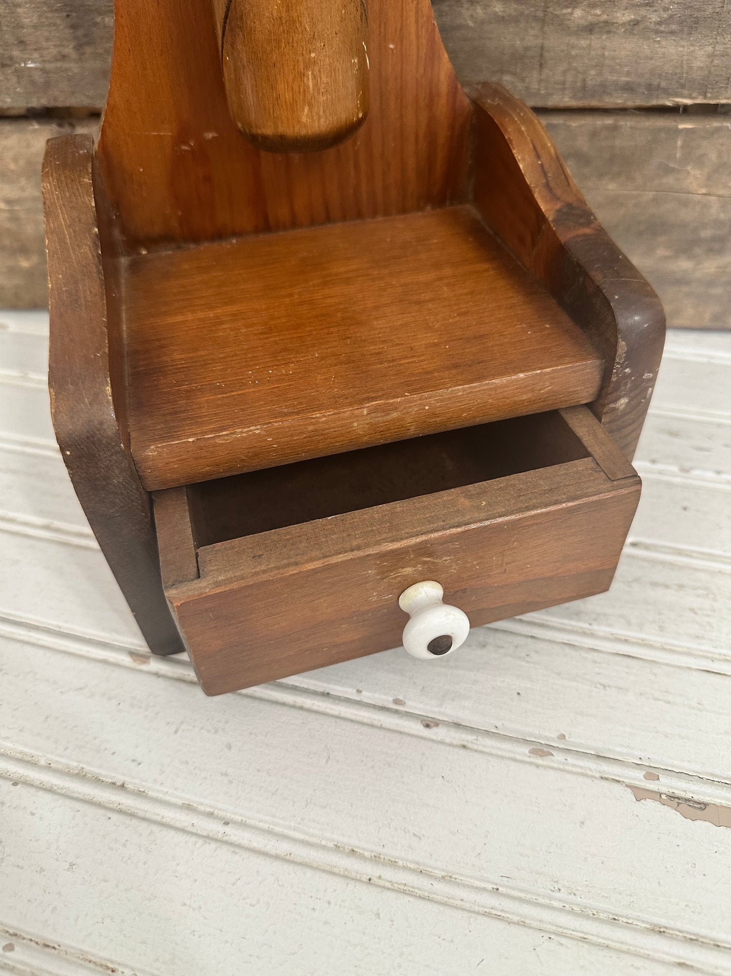 Recipe, letter, postcard holder with drawer