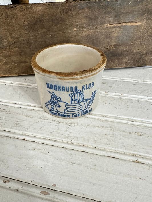 Kaukauna Klub cheese crock