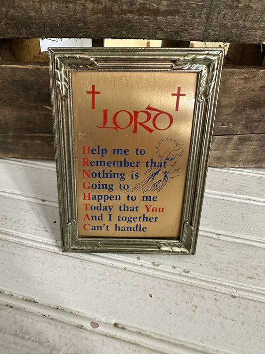 Lord-prayer metal frame