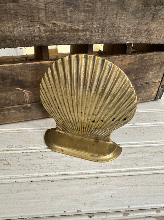 Brass Shell bookend