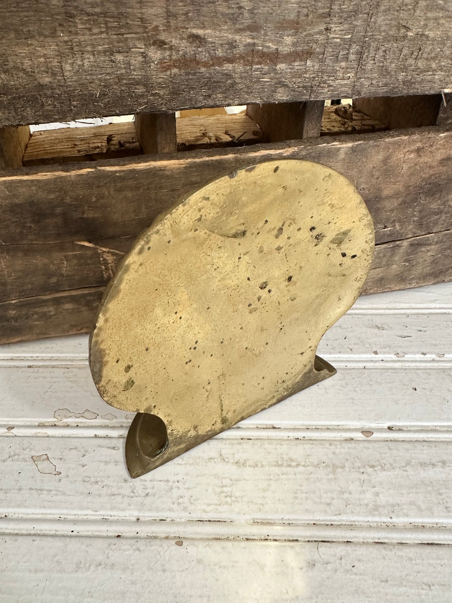 Brass Shell bookend