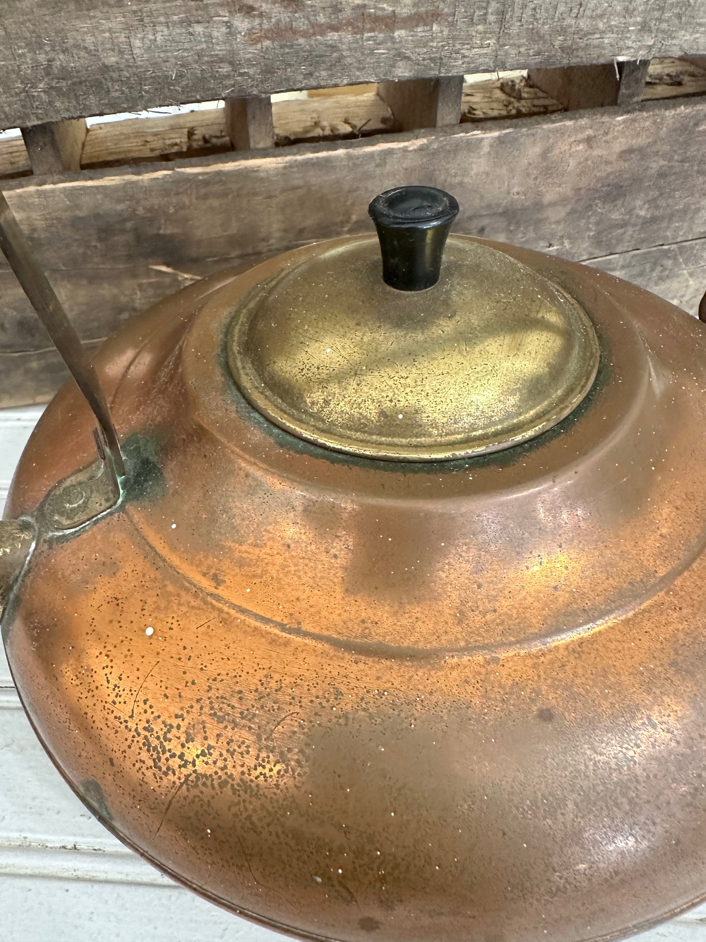 Mid Century Modern copper-brass Teapot