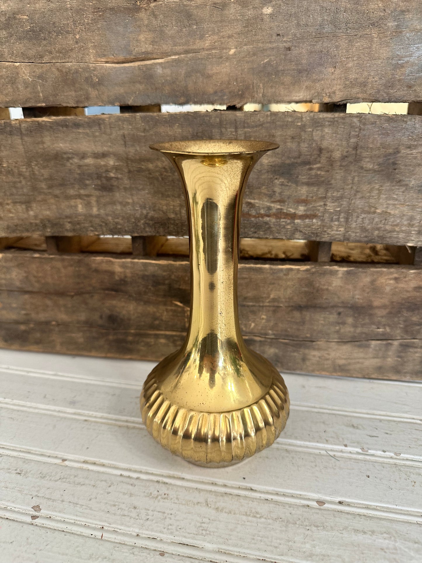 Wingate brass vase