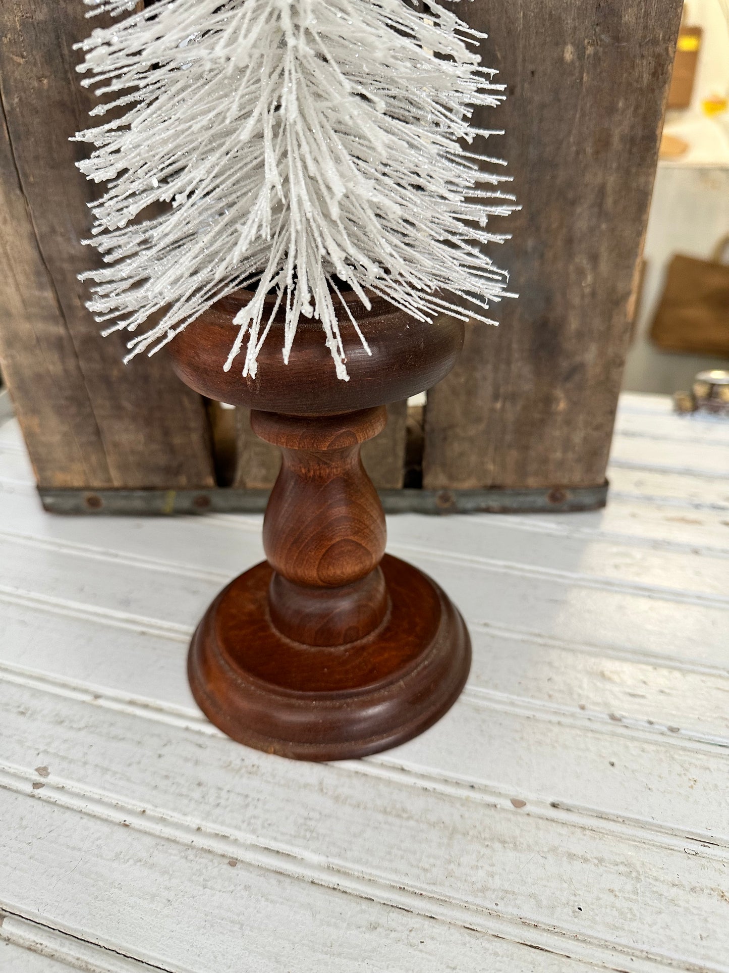 Bottle Brush Tree w/ vintage base