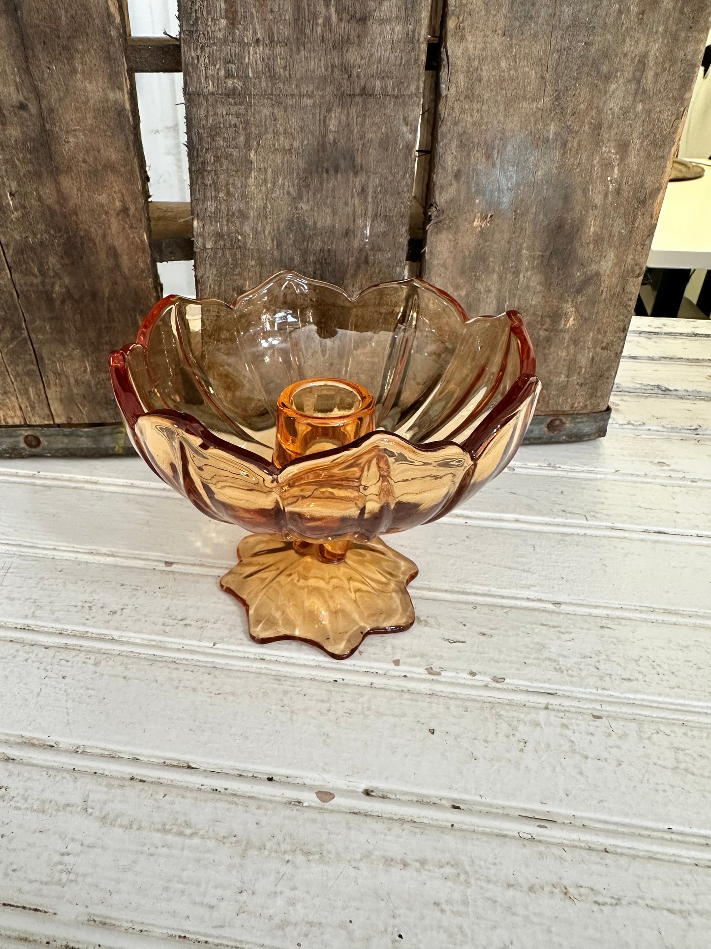 Westmoreland glass candle holder