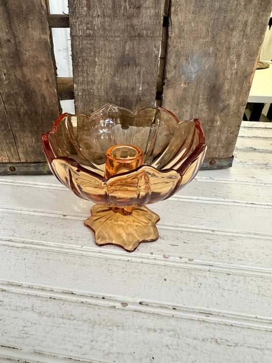 Westmoreland glass candle holder