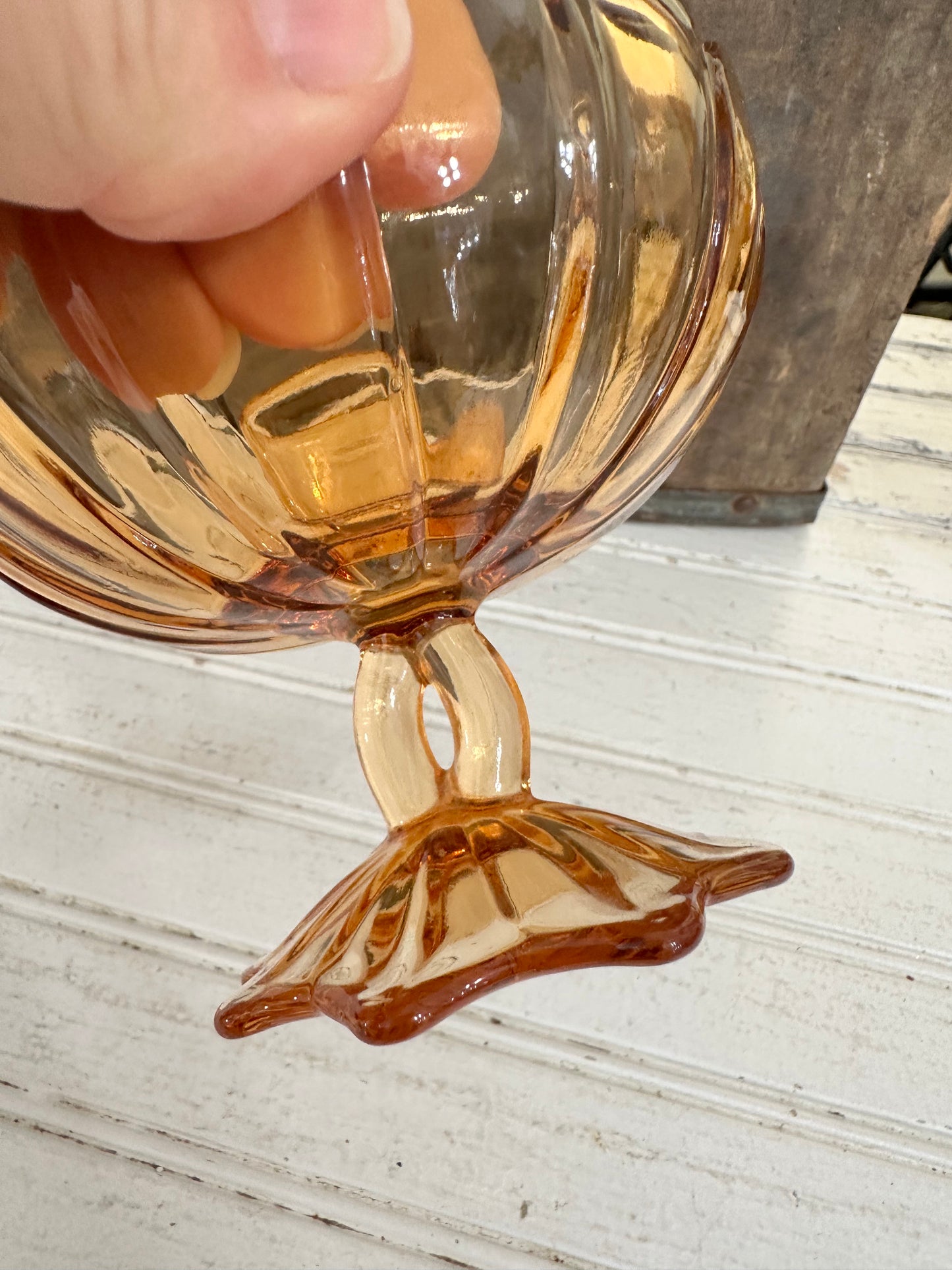 Westmoreland glass candle holder