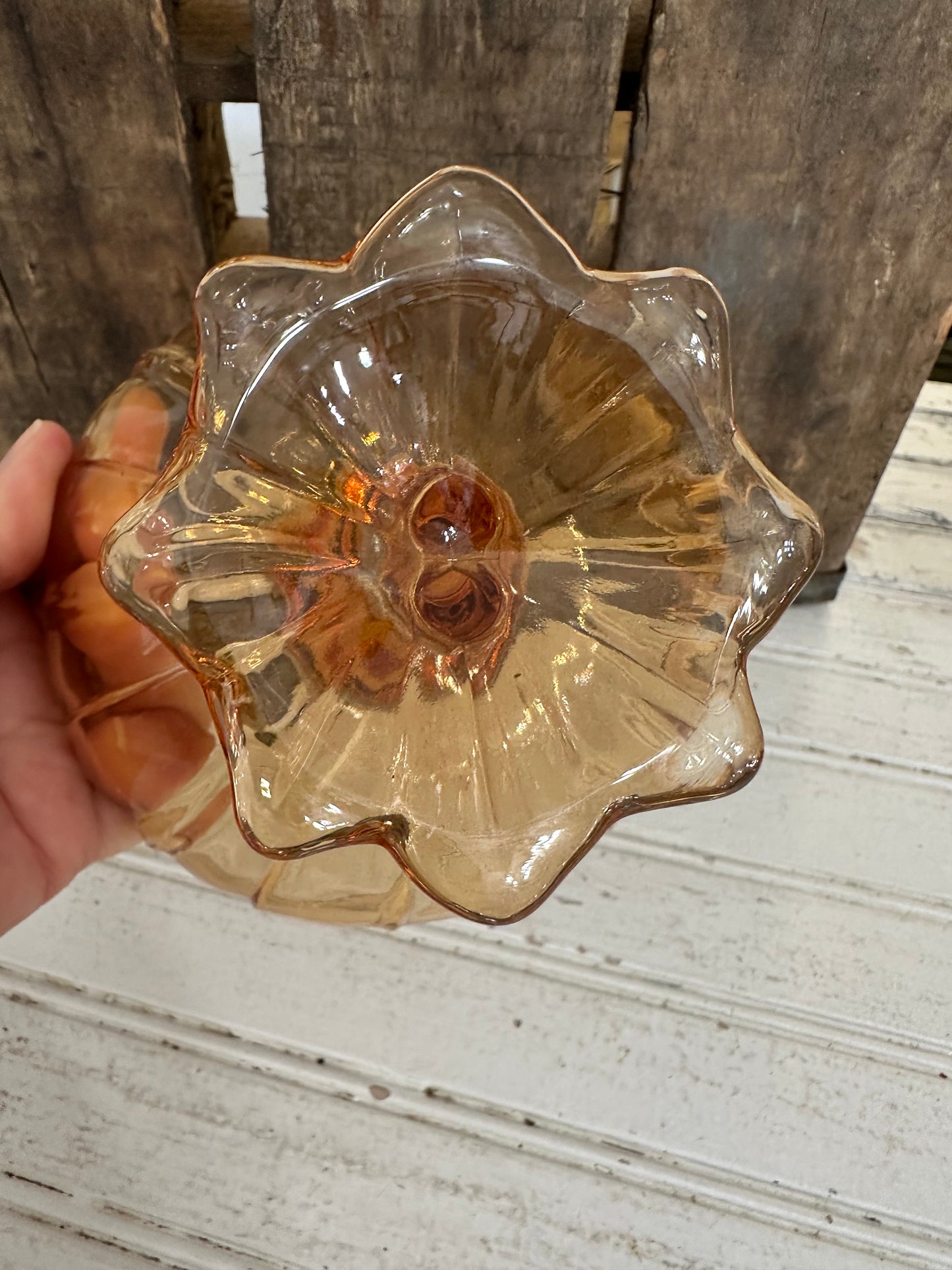 Westmoreland glass candle holder