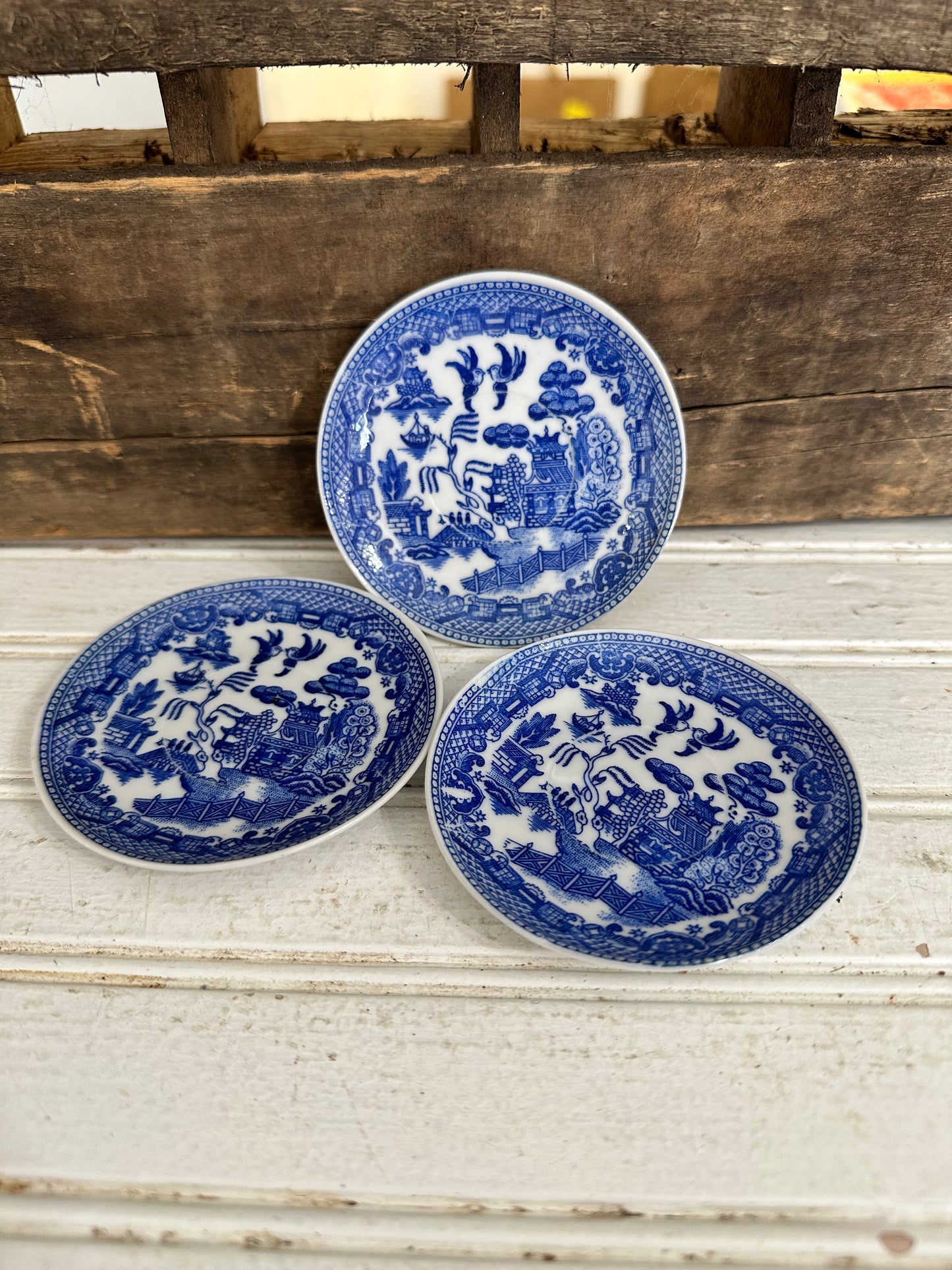 Blue Willow Children’s saucers- set of 3