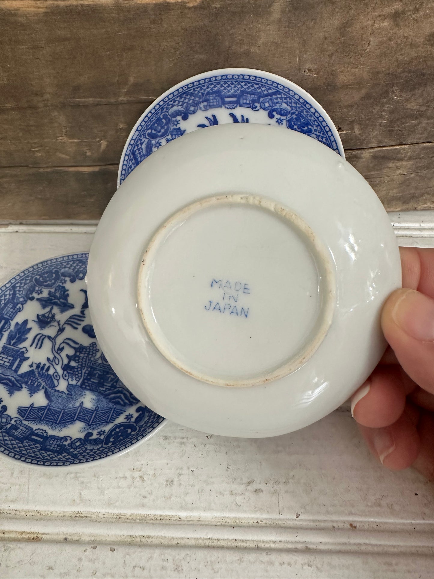 Blue Willow Children’s saucers- set of 3