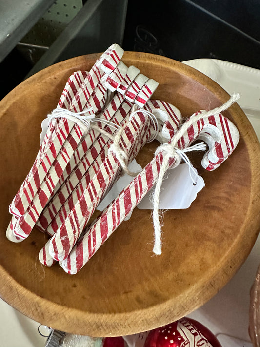 Wooden candy cane set