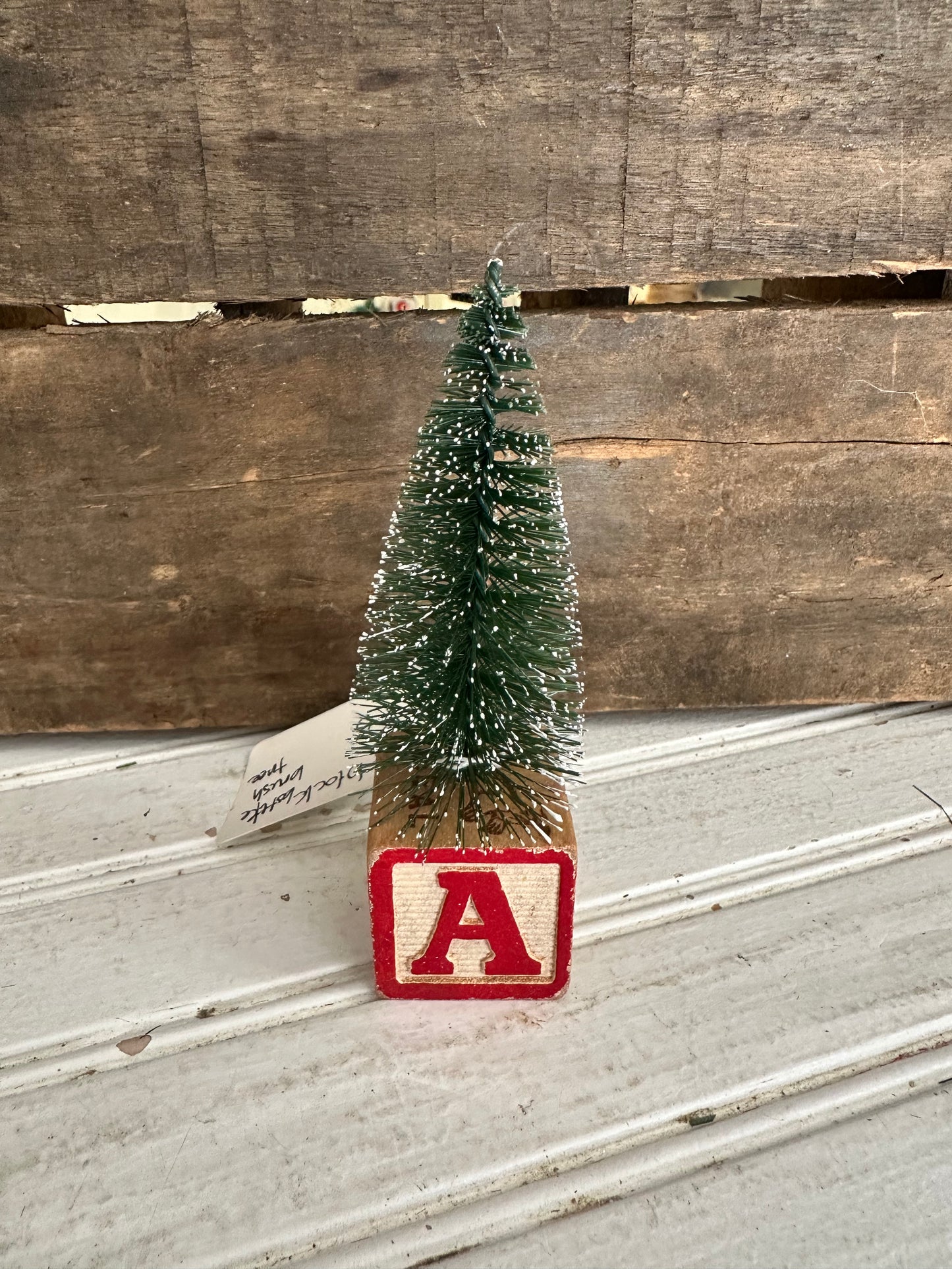 Vintage Block bottle brush tree