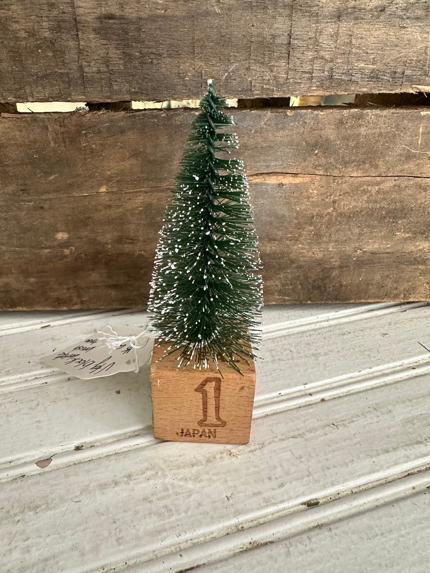 Vintage Block bottle brush tree
