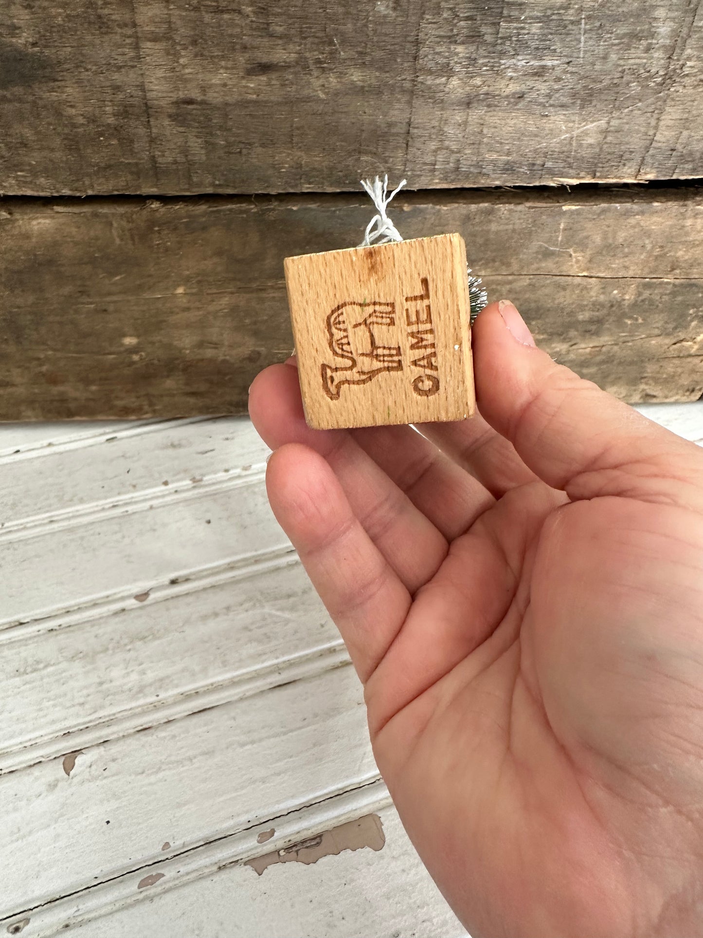 Vintage Block bottle brush tree