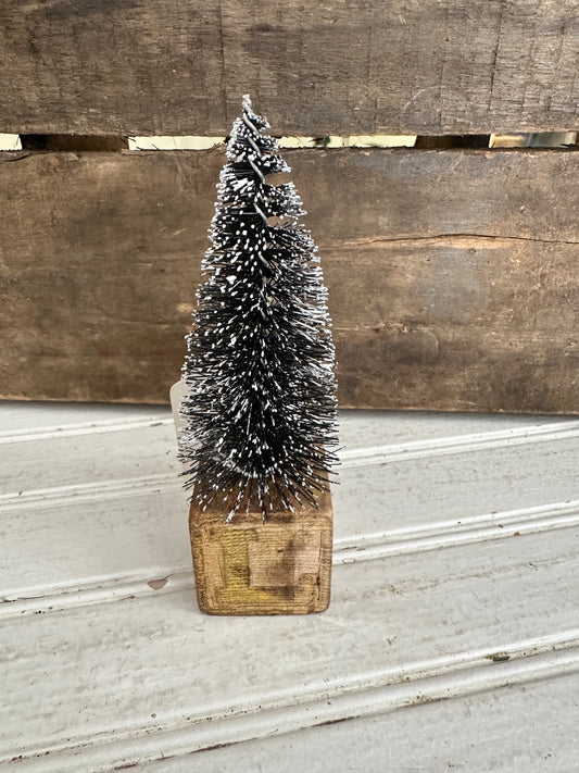 Vintage block bottle brush tree