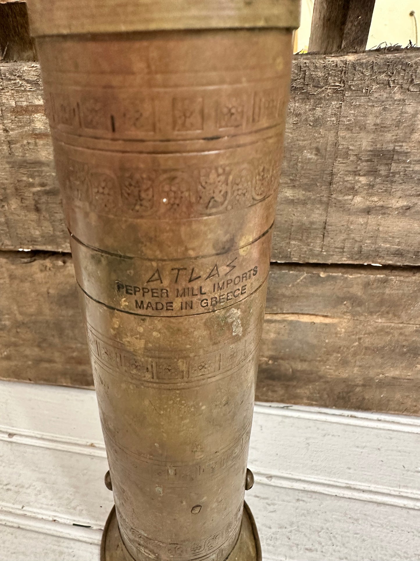 Atlas Brass Pepper Mill