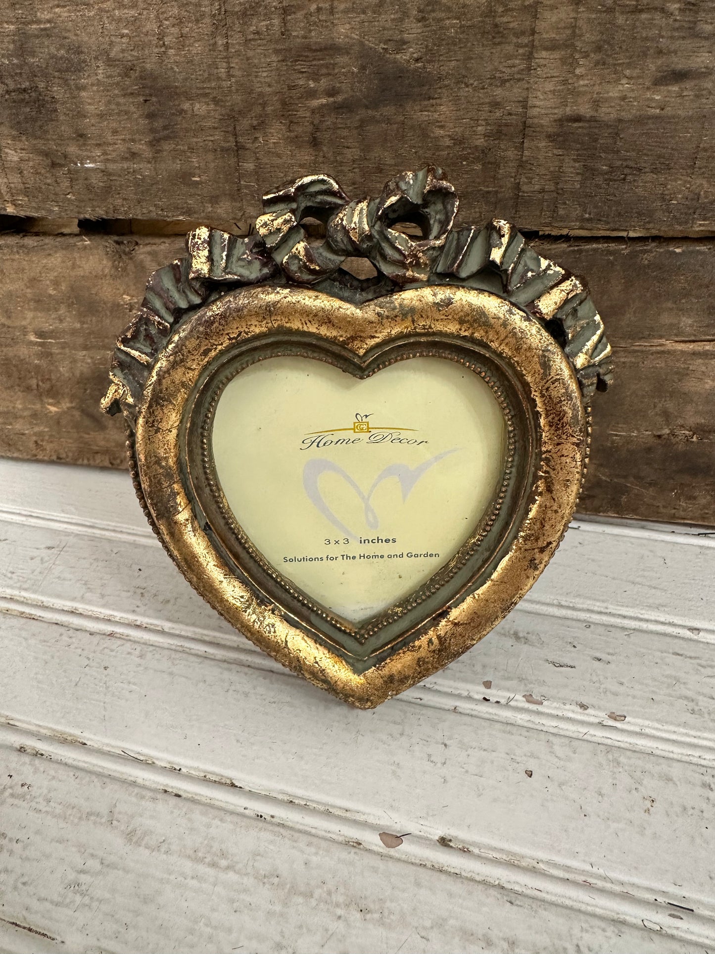 Heart shaped frame w/bow
