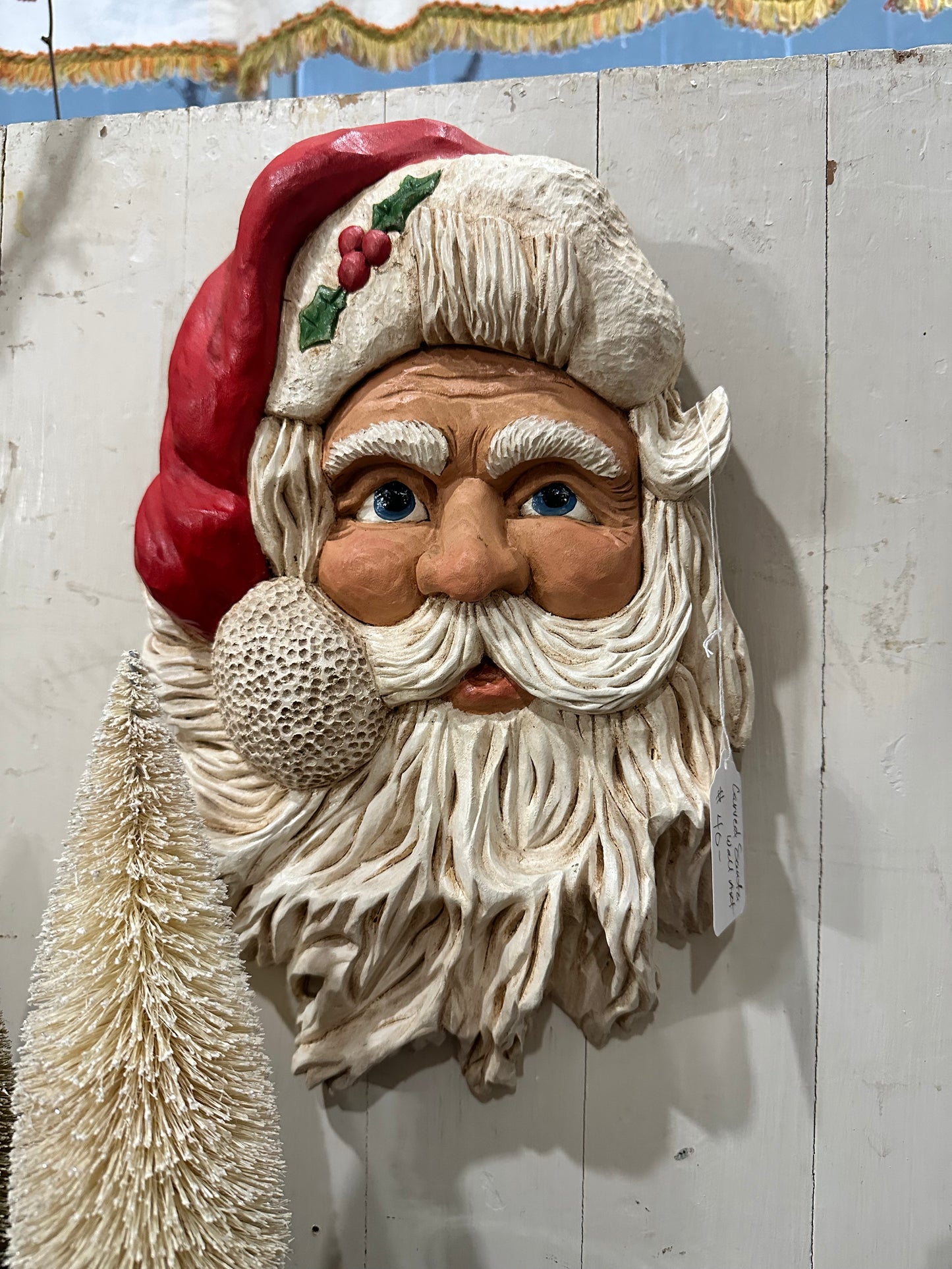 Wooden Santa Head- local pickup only