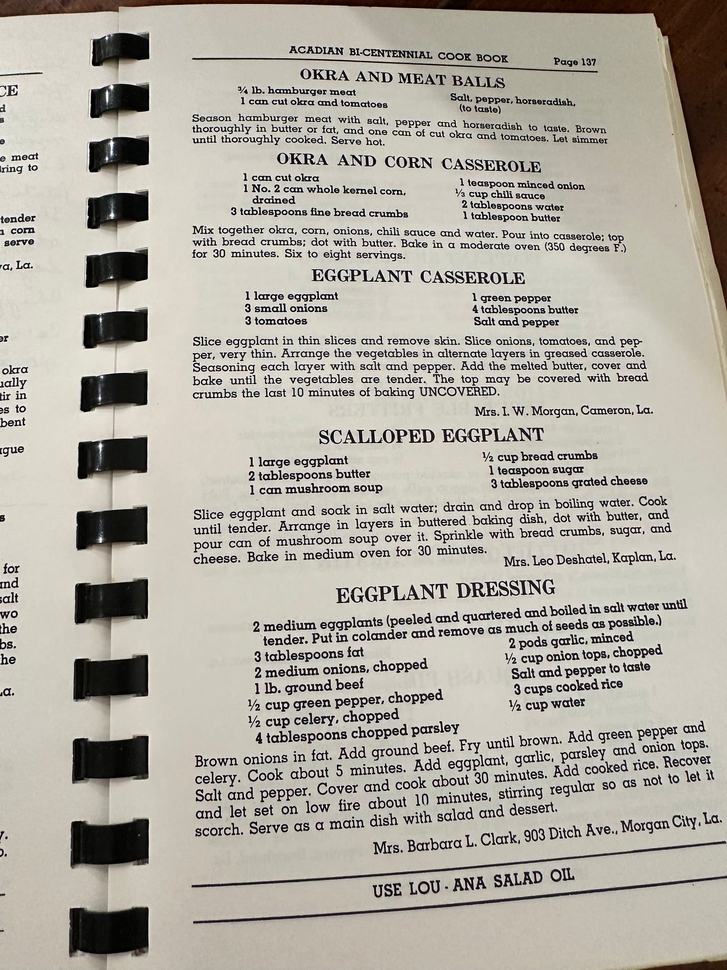 Acadian Bi-Centennial cookbook