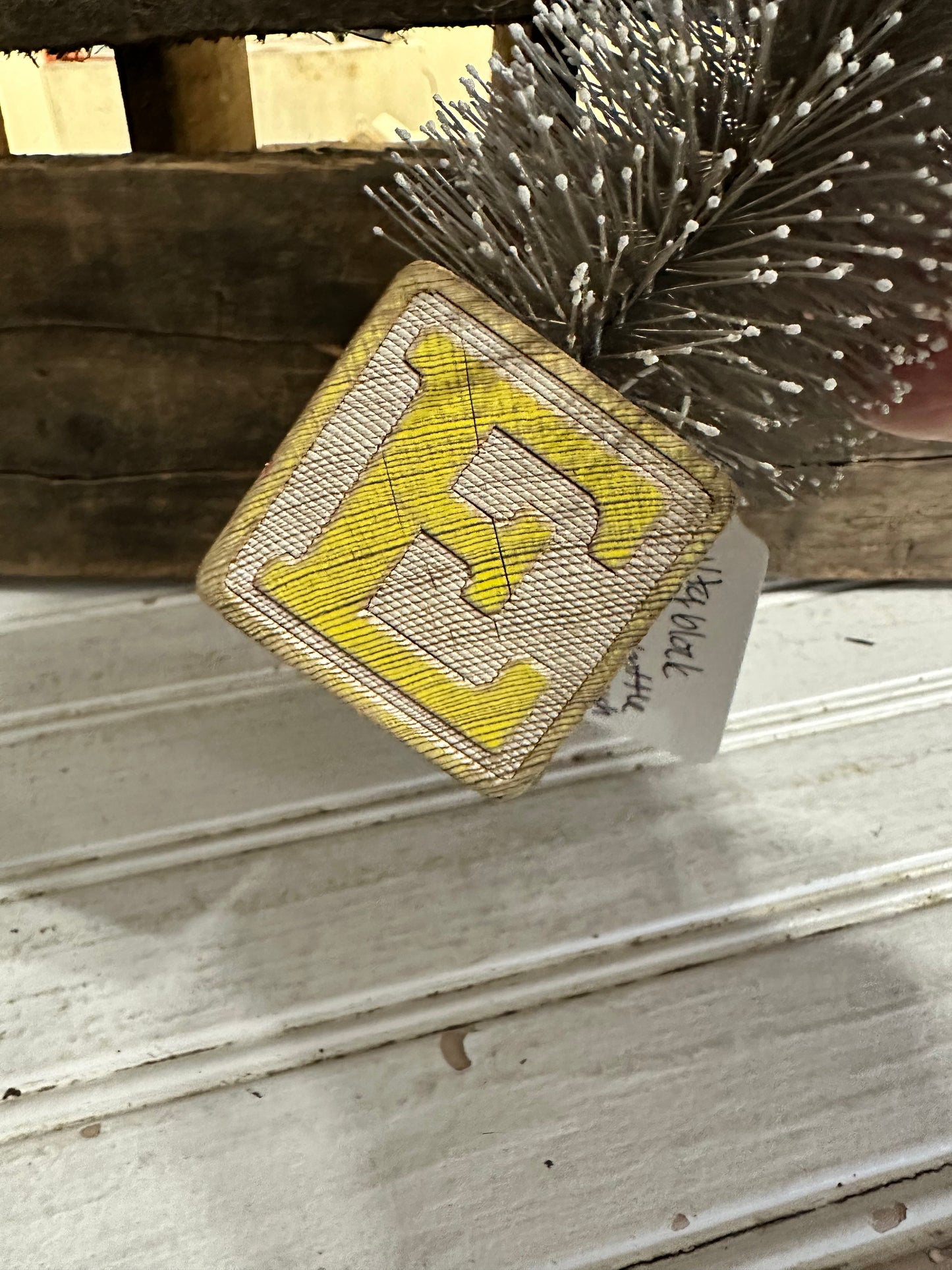 Vintage Block bottle brush tree