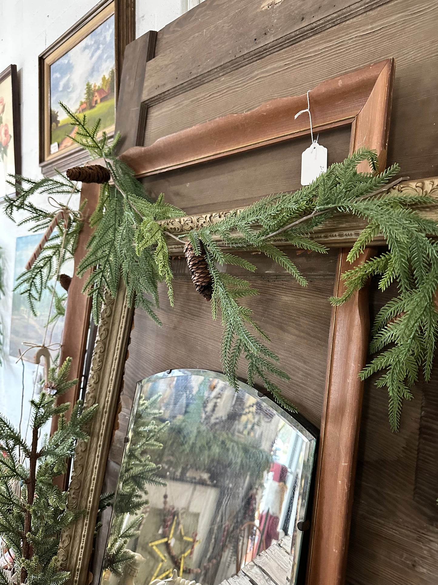 Pinecone & greenery garland