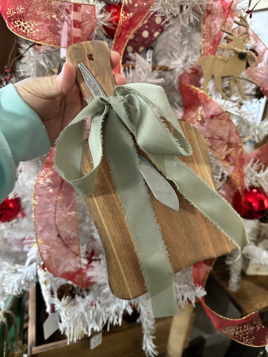 Handmade board with vintage butter knife