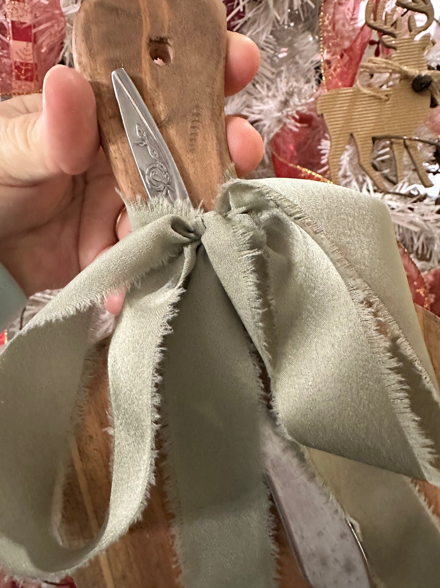 Handmade board with vintage butter knife