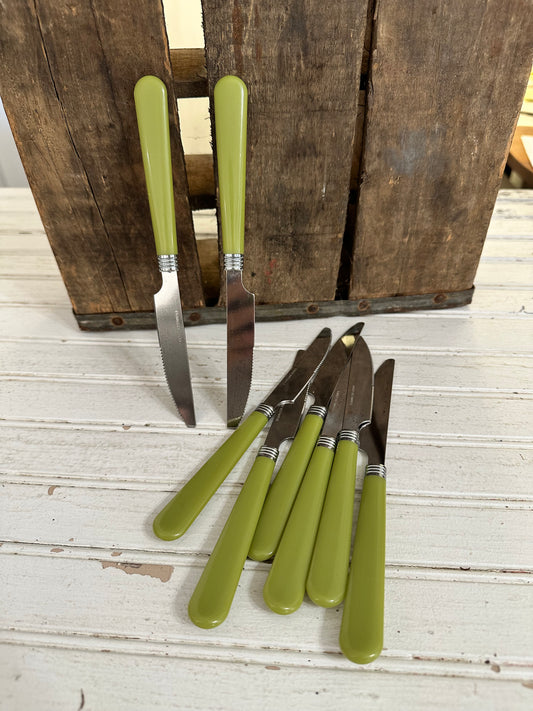 Avocado Green Butter knives- set of 8