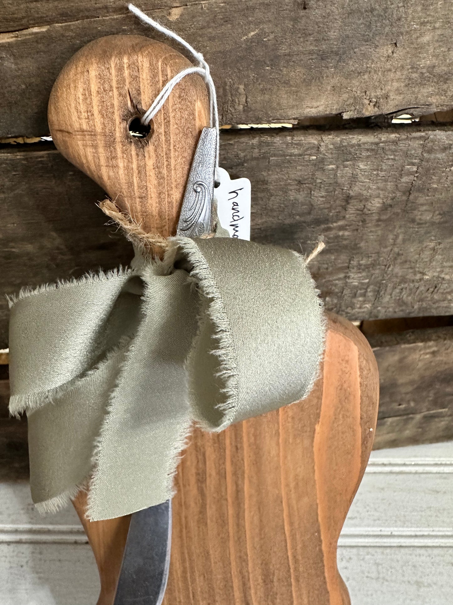 Handmade board with vintage butter knife