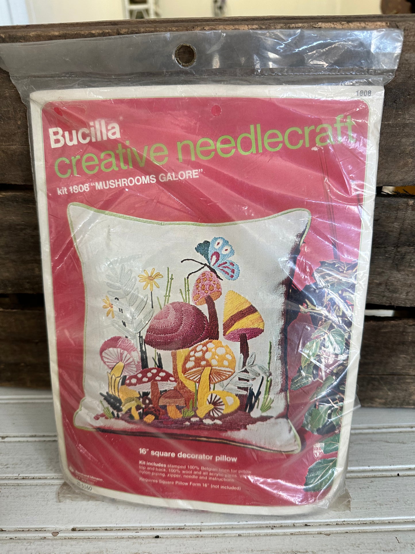 Bucilla Needlecraft kit- mushrooms
