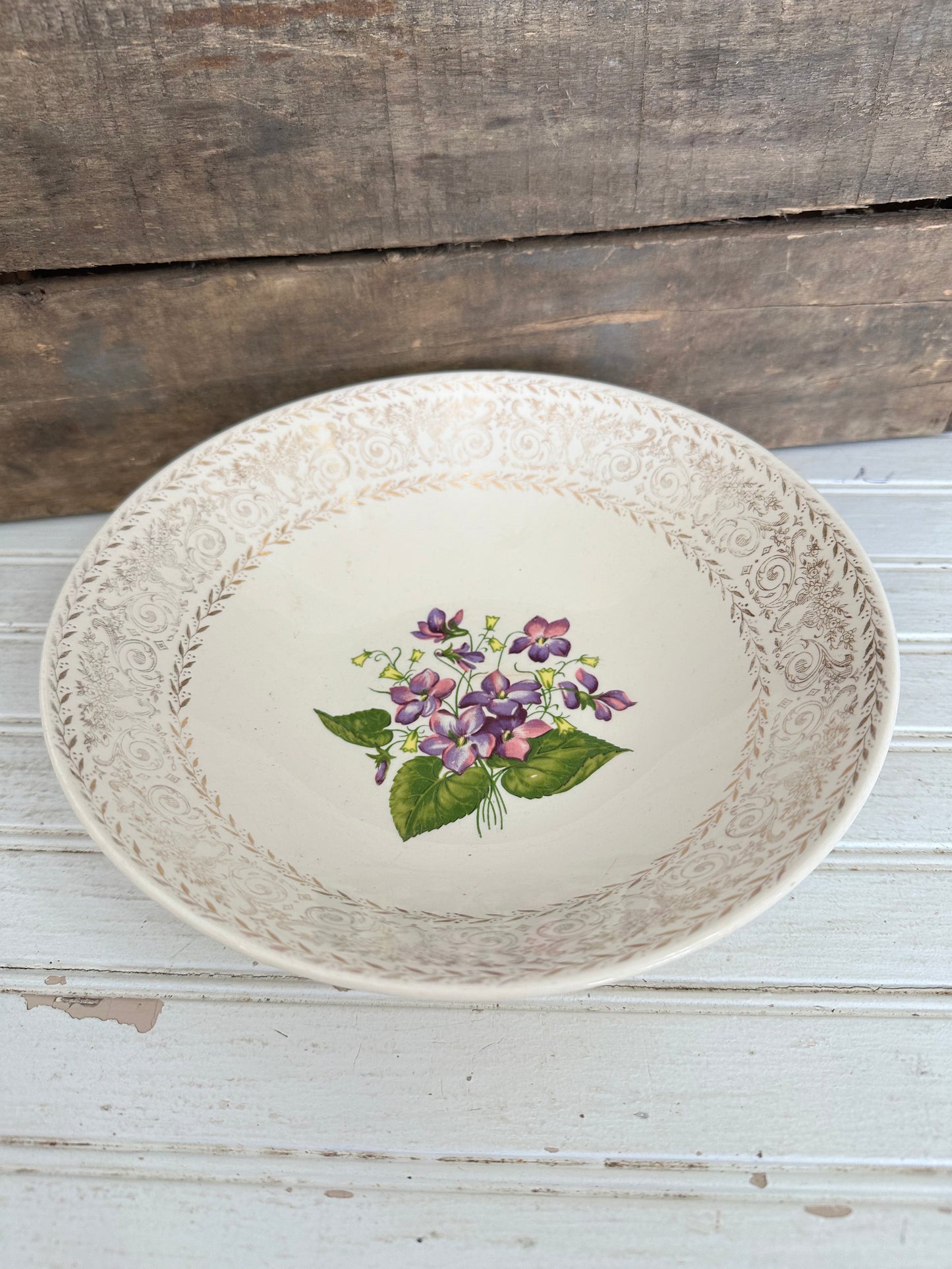 Spring Violet Serving bowl- local pickup only