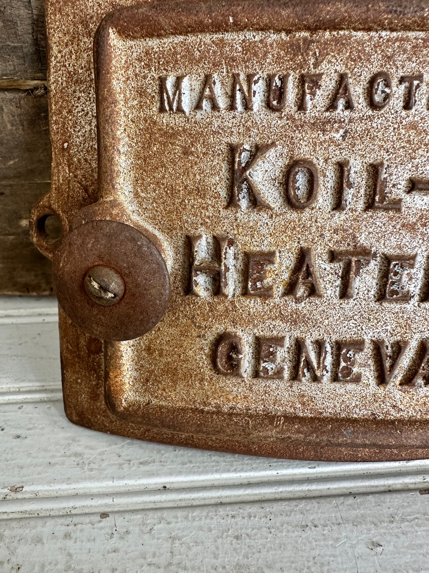 Heater door with advertising