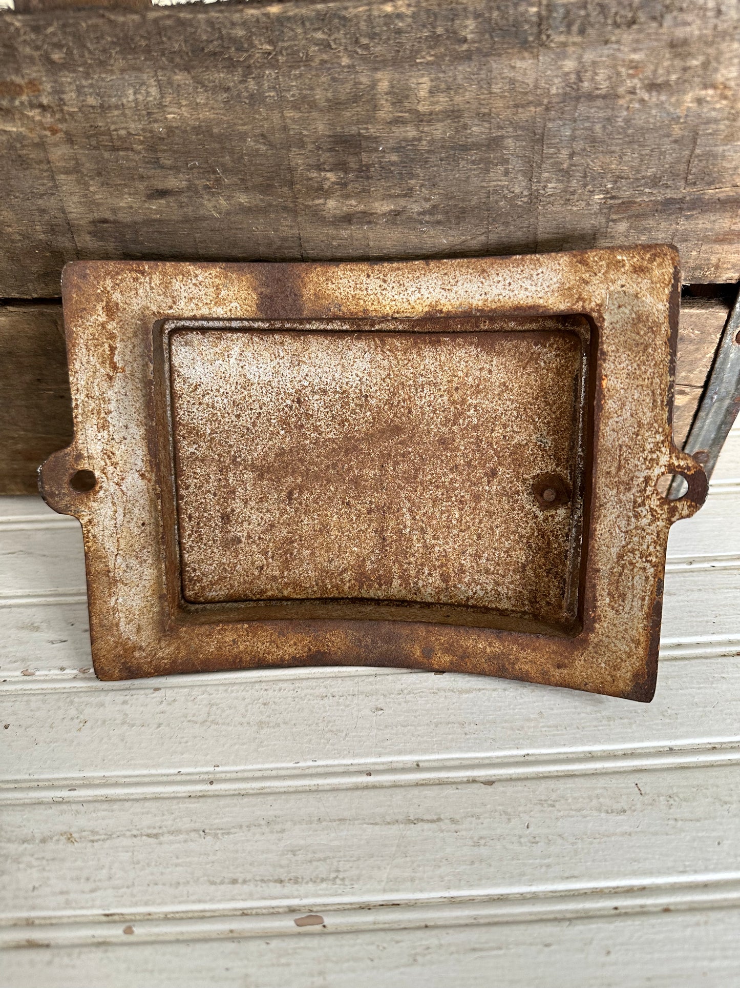 Heater door with advertising