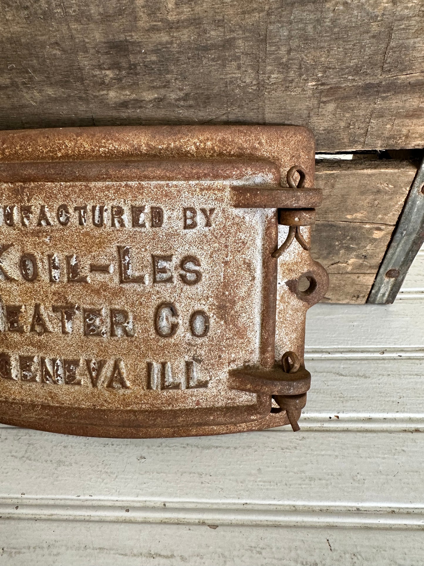 Heater door with advertising