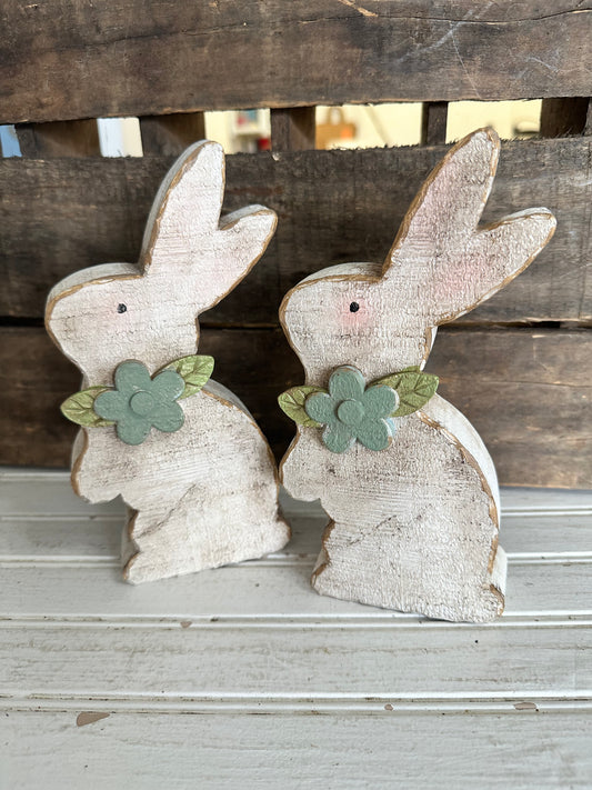 Bunny Statue with flower